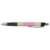 Aangepast groen en roze polka stippen patroon pen (Bodem)