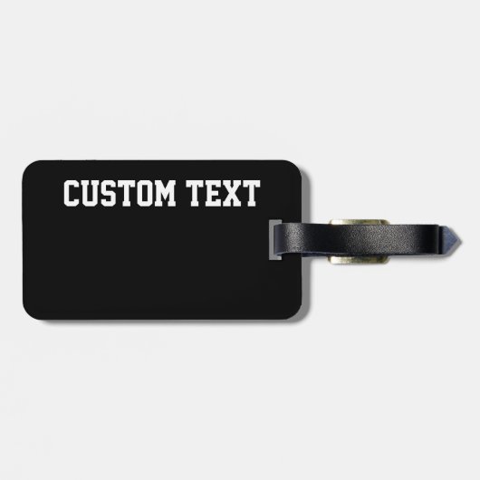 Aangepast groen en zwart Football Bagagelabel (Achterkant horizontaal)