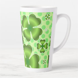 Aangepast groen gelukskoekpatroon cadeau latte mok