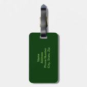 Aangepast groen geplakt Bagagelabel (Achterkant verticaal)