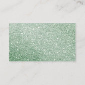 Aangepast groen glitter-Visitekaartje Visitekaartje (Achterkant)