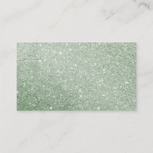Aangepast groen glitter-Visitekaartje Visitekaartje (Achterkant)