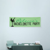 Aangepast groen martinisemeisje bachelorette banne spandoek (Beurs)