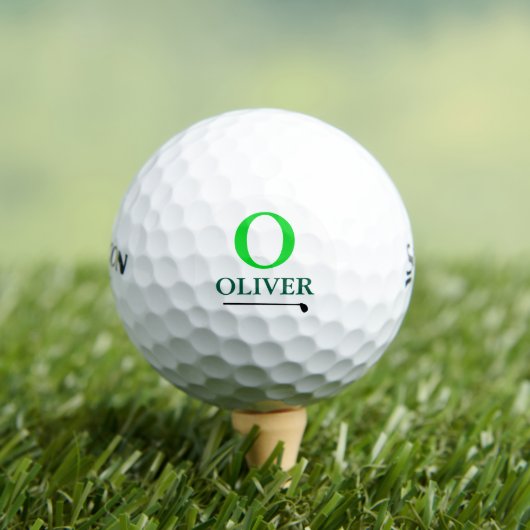Aangepast groen 'O'-monogram Golfballen (Insitu Shirt)
