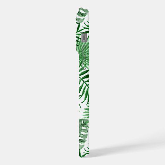 Aangepast groen palm laat tropisch zomerpatroon vo iPhone hoesje (Linkerkant)