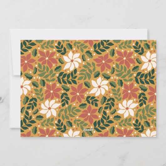 Aangepast groen rood geel oraal geel kerstfeest feestdagenkaart (Achterkant)