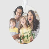 Aangepast groen script 2 foto-toetsenbord ornament (voorkant)