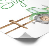 Aangepast groen tractorteken poster (Hoek)