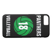 Aangepast groen volleybalnummer en telefoontas voo Case-Mate iPhone case (Achterkant (Horizontaal))