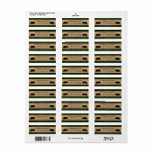 Aangepast groen zwart land check geruit patroon etiket (Full Sheet)