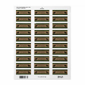 Aangepast groen zwart landstaal, constructiepatroo etiket (Full Sheet)