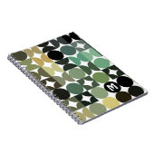 Aangepast groen zwart-wit backroart patroon notitieboek (Rechterzijde)
