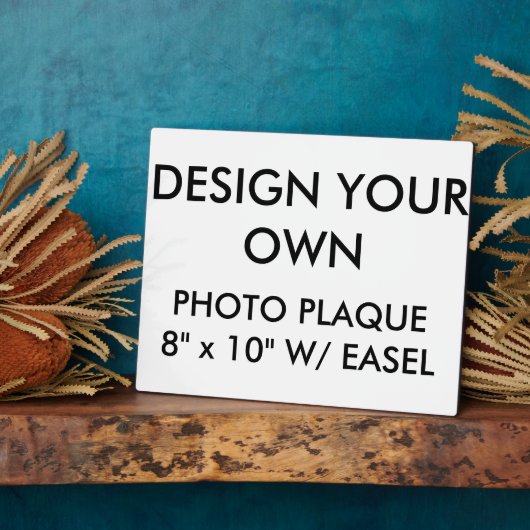 Aangepast, groot, 10 x 8-inch fotoplaque fotoplaat (Zijkant)