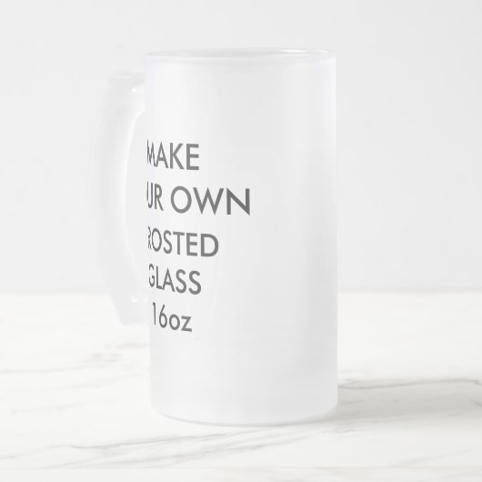 Aangepast, groot, 16 oz, diepgevroren bier matglas bierpul (Voorkant links)