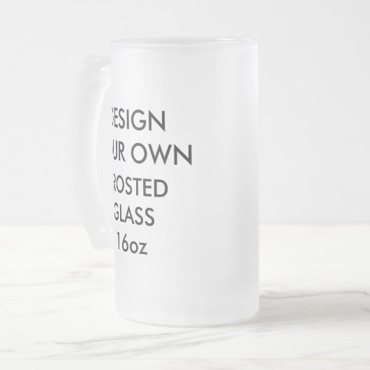 Aangepast, groot, 16 oz, diepgevroren bier matglas bierpul (Voorkant links)