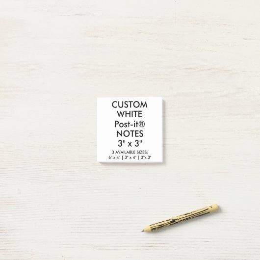 Aangepast, groot, 3-inch vierkant Post-it® notes (Op bureau)