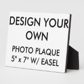 Aangepast, groot, 5 x 7 inch fotoplaquel, groot, g fotoplaat (Zijkant)