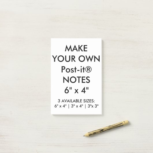 Aangepast, groot, 6 x 4 inch Post-it® notes (Op bureau)