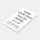 Aangepast, groot, 6 x 4 inch Post-it® notes (Schuin)