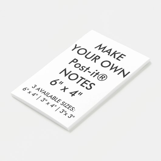 Aangepast, groot, 6 x 4 inch Post-it® notes (Schuin)