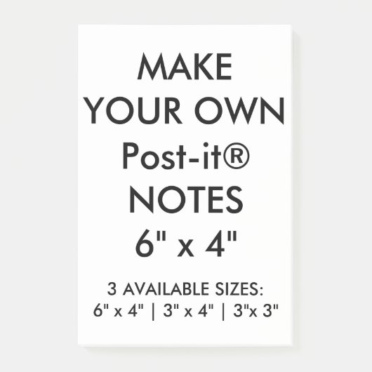 Aangepast, groot, 6 x 4 inch Post-it® notes (Voorkant)