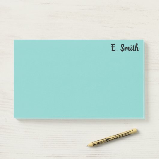 Aangepast groot blauw post-it® notes (Op bureau)