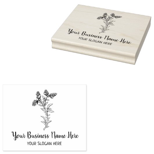 Aangepast groot botanisch rubberstempel (Gestempeld)