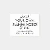 Aangepast, groot, groot, 3 x 4 inch Post-it® notes (Voorkant)