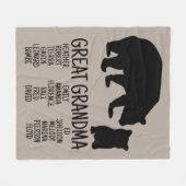 Aangepast groot grootkind met grootkind Beer Greig Fleece Deken (Voorkant (Horizontaal))