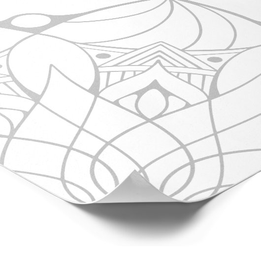 Aangepast groot mandala Poster voor volwassen kleu (Hoek)