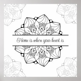 Aangepast groot mandala Poster voor volwassen kleu