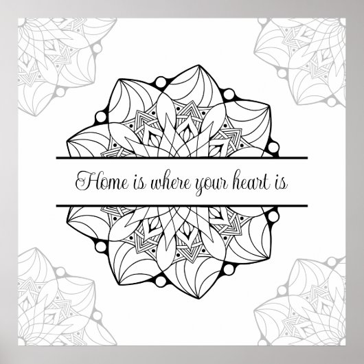 Aangepast groot mandala Poster voor volwassen kleu (Voorkant)