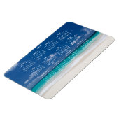 Aangepast groot strand 2016 Magnetische agenda 4x6 Magneet (Linkerzijde)