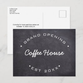 Aangepast groothandelskaartje voor openen Koffiehu Briefkaart