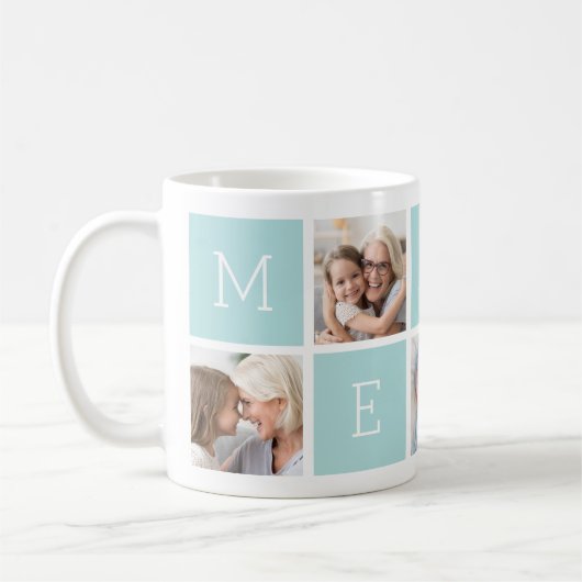 Aangepast grootmoeder 5 Foto collage Koffiemok (Links)