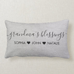 Aangepast grootmoeder op maat kussen