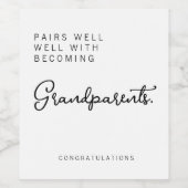 Aangepast grootoudercadeau wijn etiket (Enkel label)