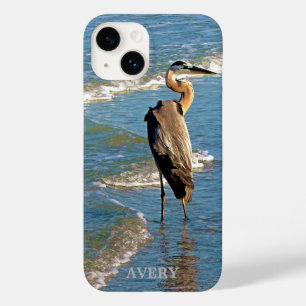 Aangepast groots blauw Heron Florida Gulf Waters N Case-Mate iPhone 14 Hoesje