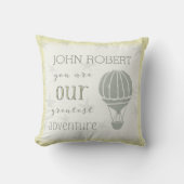 Aangepast grootst avontuur begint kussen (Voorkant)