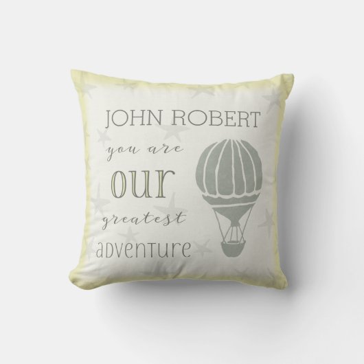 Aangepast grootst avontuur begint kussen (Voorkant)