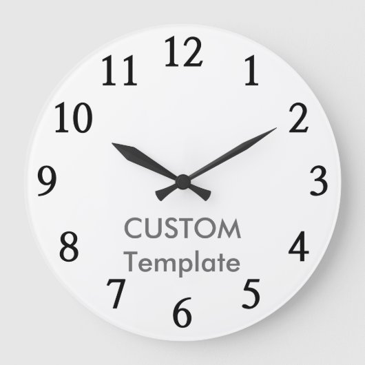 Aangepast grote 10,75-inch RUND Wall Clock J2 EXTR Klok (Voorkant)