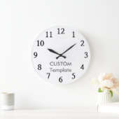 Aangepast grote 10,75-inch RUND Wall Clock J2 EXTR Klok (Huis)