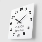 Aangepast grote 10,75-inch Square Wall Clock STEAK Vierkante Klok (Hoek)