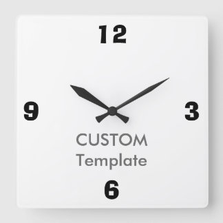 Aangepast grote 10,75-inch vierkante wandklok, AD  Vierkante Klok