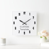 Aangepast grote 10,75-inch vierkante wandklok AMBU (Huis)