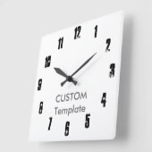Aangepast grote 10,75-inch vierkante wandklok AMBU (Hoek)