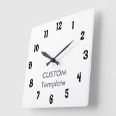 Aangepast grote 10,75-inch vierkante wandklok BIG (Hoek)