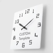 Aangepast grote 10,75-inch vierkante wandklok in O (Hoek)
