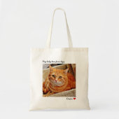 Aangepast grote foto-persoonlijk kat tote bag (Voorkant)