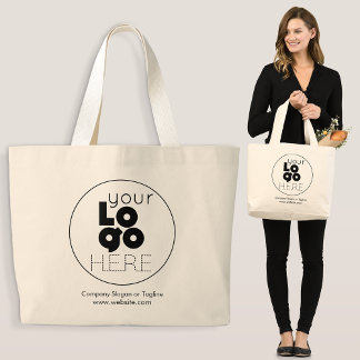 Aangepast grote katoenprogramma-Canvas tas met Log